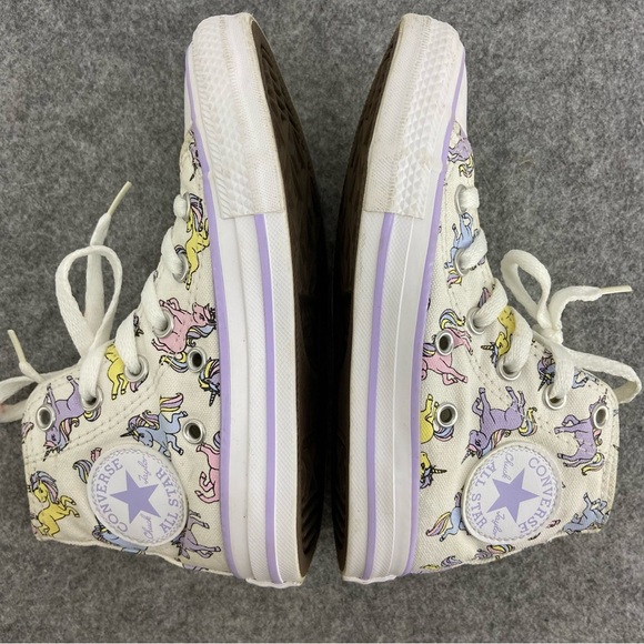 Converse Chuck Taylor All Star High Tops Unicorns Child Size 11 - Picture 7 of 12